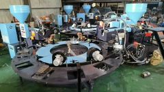 Two color shoe sole making machine